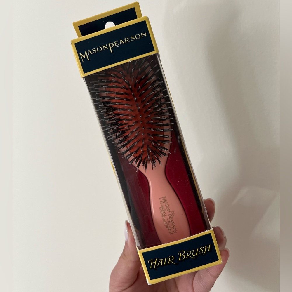 Mason Pearson pink mini hair brush